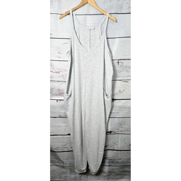 Sincerly Jules Pants - Sincerely Jules Womens Jumpsuit Size XL Heather Gray Romper Oversized Jersey
